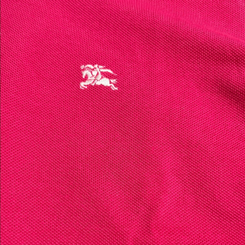 Burberry Bright Pink Polo with Logo - Picture 3 of 10